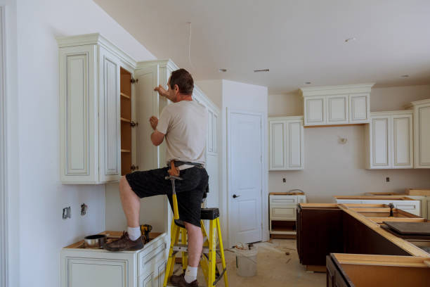 Kitchen island installation in Kilkenny by JMT Kitchen Cabinet
